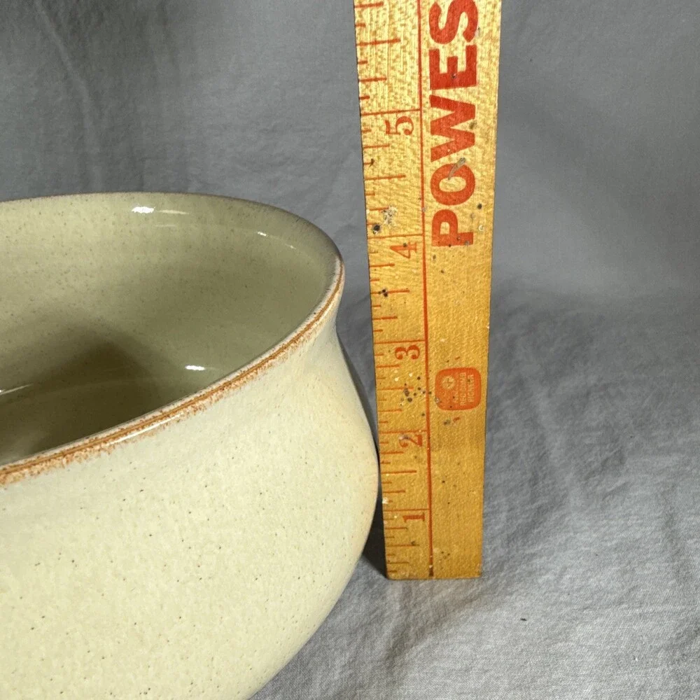 Denby Daybreak Beige Floral Stoneware Bowl 7” England Microwave Dishwasher Safe
